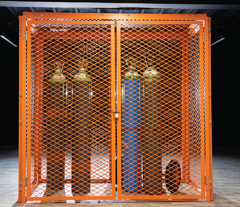 Gas Cylinder Storage Cage 2.0 x 2.0 x 2.0 Metre Galvanised