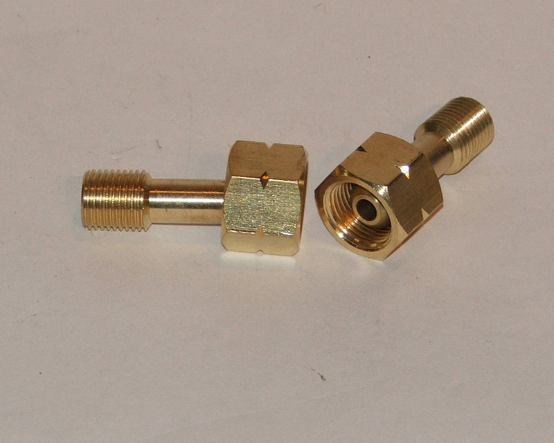 Hose Fitting Straight Adaptor Rotating 10mm Nut x 6.5mm Male Thread Left Hand
