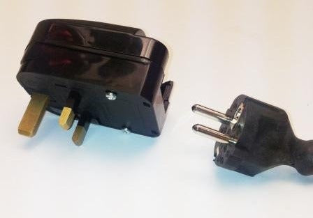 European Schuko Adaptor Converter To UK Mains 13A plug