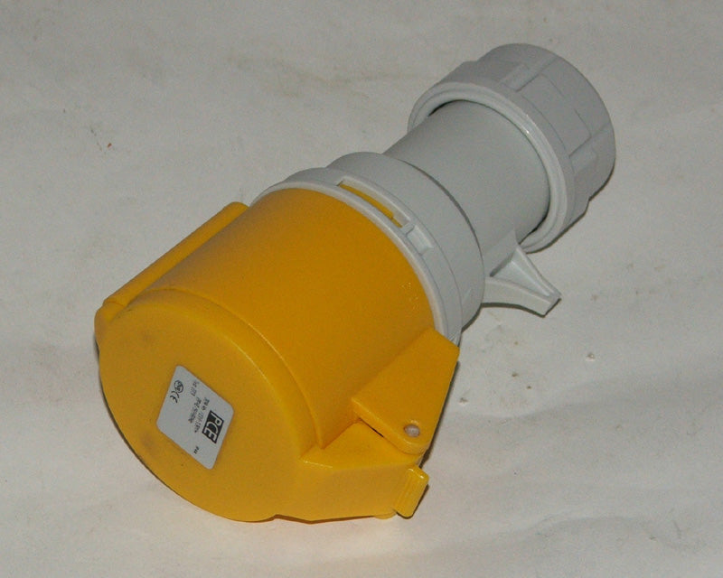 Socket 110V 3 Pin 32A Yellow Gw110/32/3C