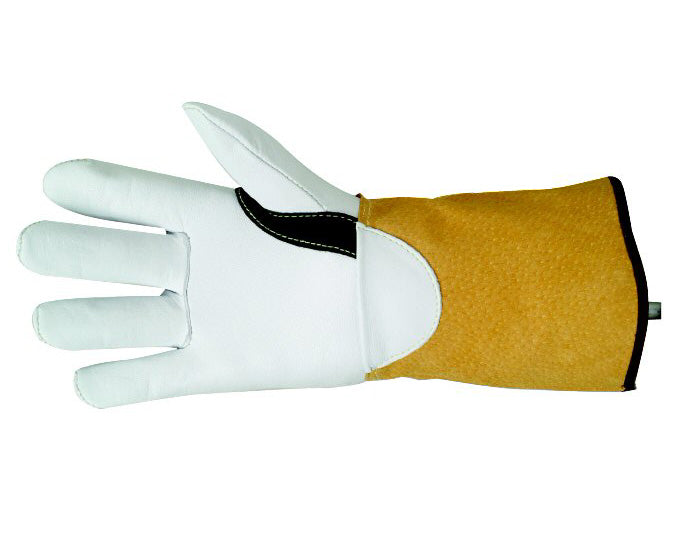 Welders TIG Gauntlet/Glove Predator Superior White Supple Hide Leather