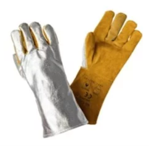 Welders Gauntlet Glove Heat Resistant 14" Cuff Foil Backed