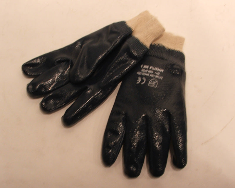 Glove Nitrile Hycron Blue Palm Coated Rigger Knit Wrist
