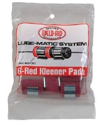 Lube-Matic Wire Lube Pads Red for Stainless Steel - Aluminium PKT6