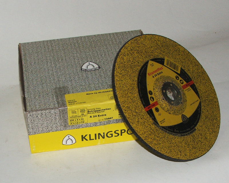 Klingspor Grinding Disc 230 x 6 x 22mm Depressed Centre A24 Extra 13447