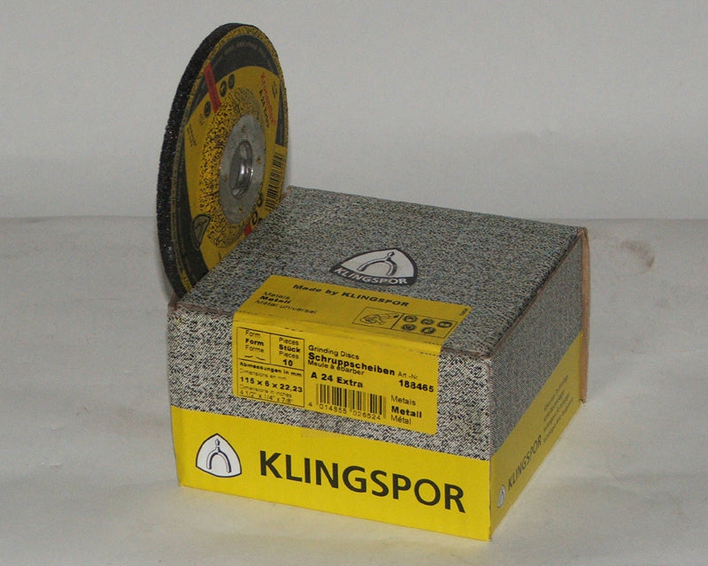 Klingspor Grinding Disc 115 x 6 x 22mm Depressed Centre A46N Aluminium 6622