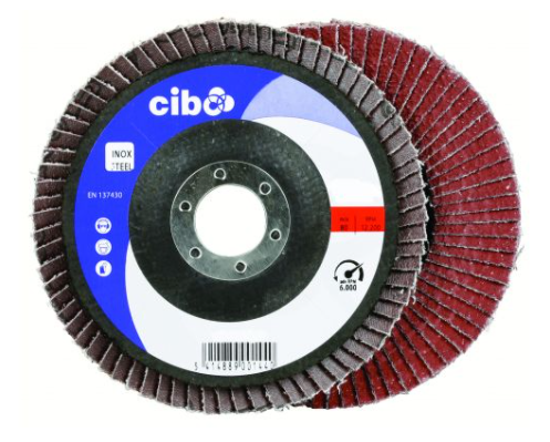 CIBO 115mm Flap Wheel Ceramic P60 Grit FOV/60/115