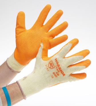 Glove Latex Yellow / Orange Builders Glove Size 08