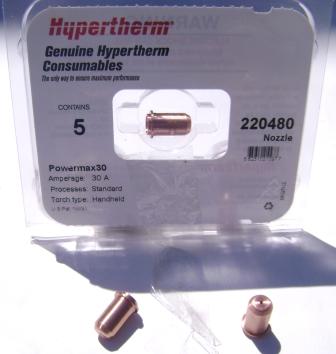 Hypertherm Genuine 220480 Plasma Cutting Nozzle/Tip T30V Torch Powermax 30