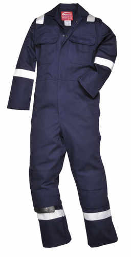 Bizweld Biz5 Iona Proban Navy Coverall With Hi-Vis Stripes 42-44 Large