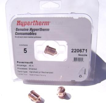 Hypertherm Genuine 220671 Plasma PowerMax 45 Nozzle Shielded