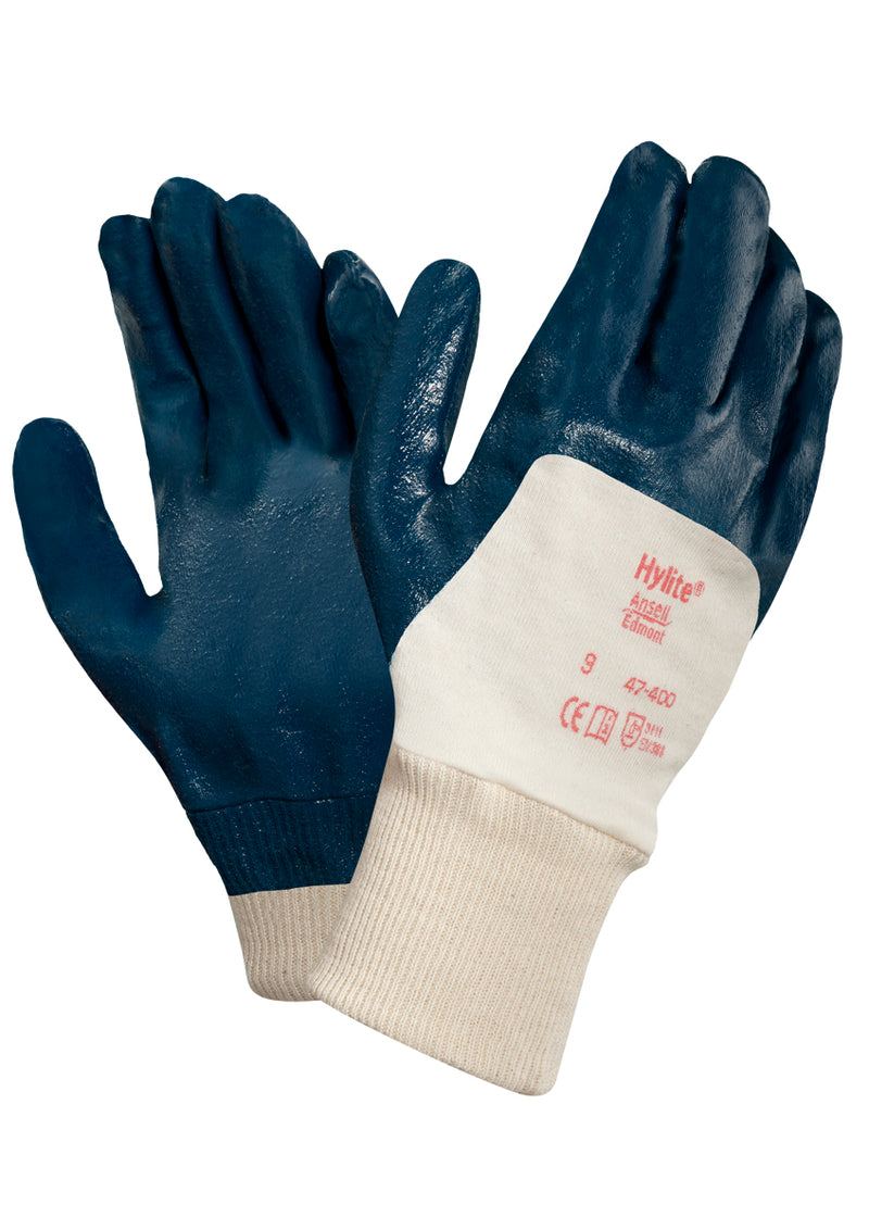 Glove Ansell Hylite 47-400 Palm Coated Blue Size 8