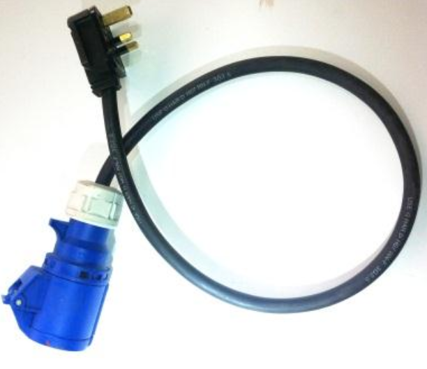 Hire 240V Adaptor Blue Socket To 13A 3 Pin Plug