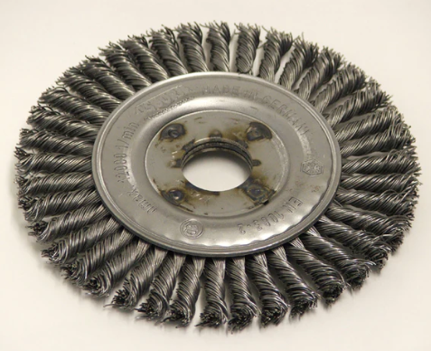 Wire Brush 100mm Dia. x 22mm Hole Pipeline 6mm Wide 99022283