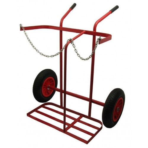 Double Cylinder Trolley Oxygen/Acetylene Oa1Ps Pneumatic 400mm Tyres