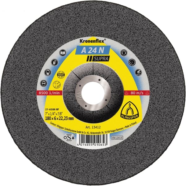 Klingspor Cutting Disc 115 x 2.5 x 22mm Depressed Centre A24N Supra St/St 3020