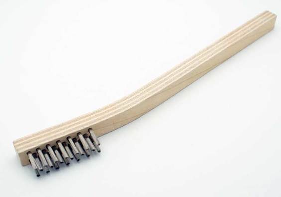 Wire Hand Brush Stainless Steel Hockey Stick Wood Handle