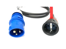16A 3 Pin Plug to EU Schuko Socket 2 pin 230V Adaptor Cable 1 Mtr  [15631]