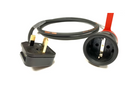 240V Plug 13A 3 Pin to EU Schuko Socket 2 Pin Adaptor Cable 1 Mtr  [15632]