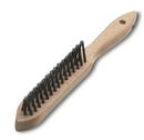 Wire Hand Brush 3 Row Mild Steel Converging Wooden Handle [1587]