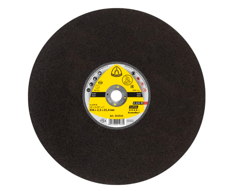 KLINGSPOR Cutting Disc 356 x 2.5 x 25.4mm Flat A630N Supra 353324 [1921]