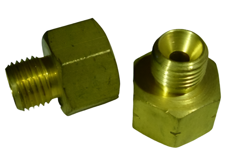 Hose Fitting 10mm Solid Nut x 6.5mm Male Thread Left Hand