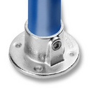 Curtain Frame Galvanised Steel Wall Bracket 48mm ID 4 Holes [7156]