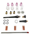 Weldcraft Style TIG Gas Lens Kit with Clear Pyrex Cups WP9/20 (Production) [9780]