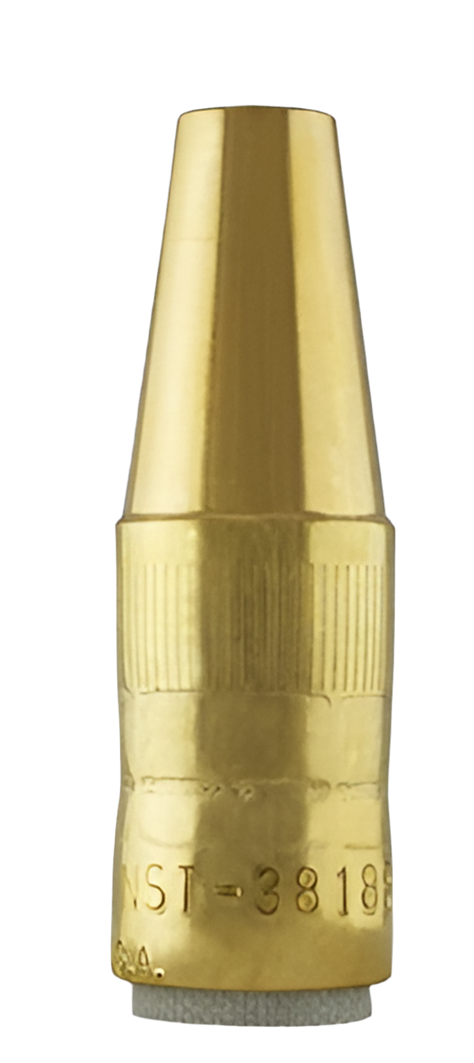 ITW Bernard NST-3818B 10mm x Flush Brass Nozzle Tapered Centerfire Small Air Cooled 2-300A [6066]