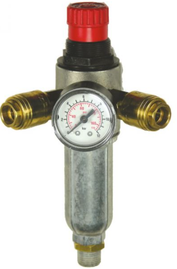 Air Line Regulator 8.0 Bar Bottom Entry 1/2 Inch Twin Outlet