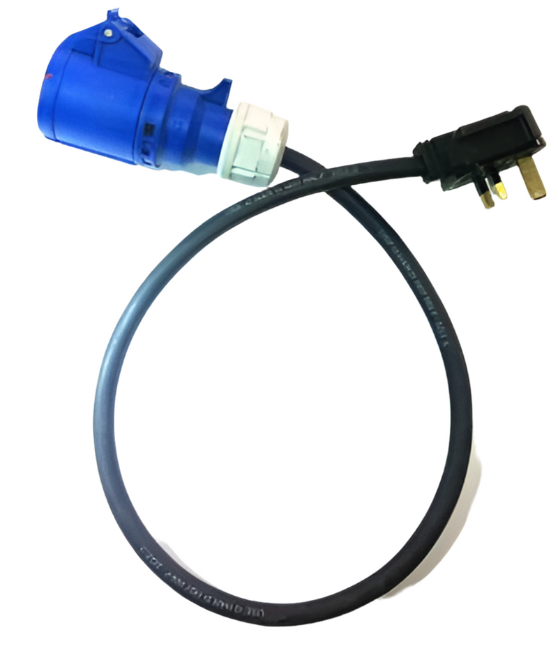 Mains Cable Whippy Adaptor 240V 16A To 240V 13A.