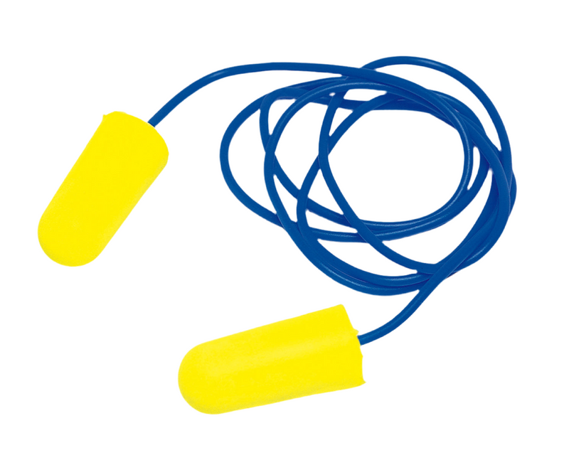 Ear Plugs With Cord Yellow