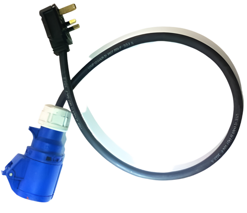 Hire 240V Adaptor Blue Socket To 13A 3 Pin Plug