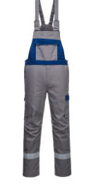 Bizflame FR07 Two Tone Bib And Brace Grey 50-52 2XL [1833]