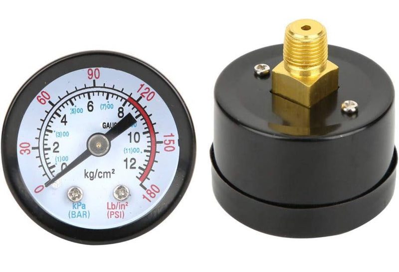 Air Line Regulator Gauge Only 50mm Dia. 1/8 BSP Back Entry 0-200psi [71951]