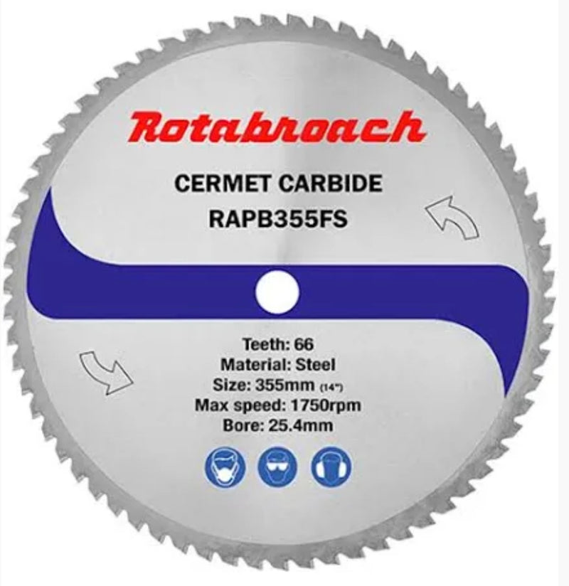 ROTORBROACH 355mm Dia. Steel Cutting Blade 66T