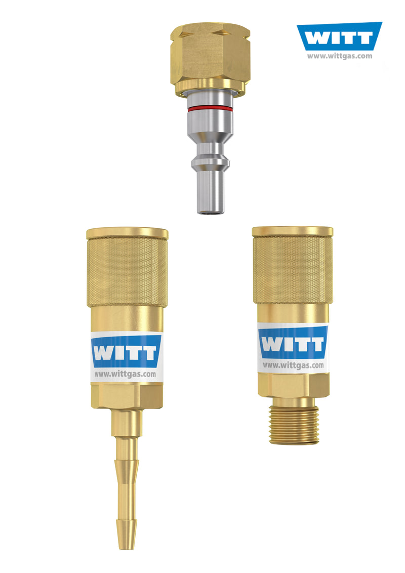 WITT SK100 Quick Release Coupling Torch Mounted Body 9mm Tail Oxygen Gas [33431]