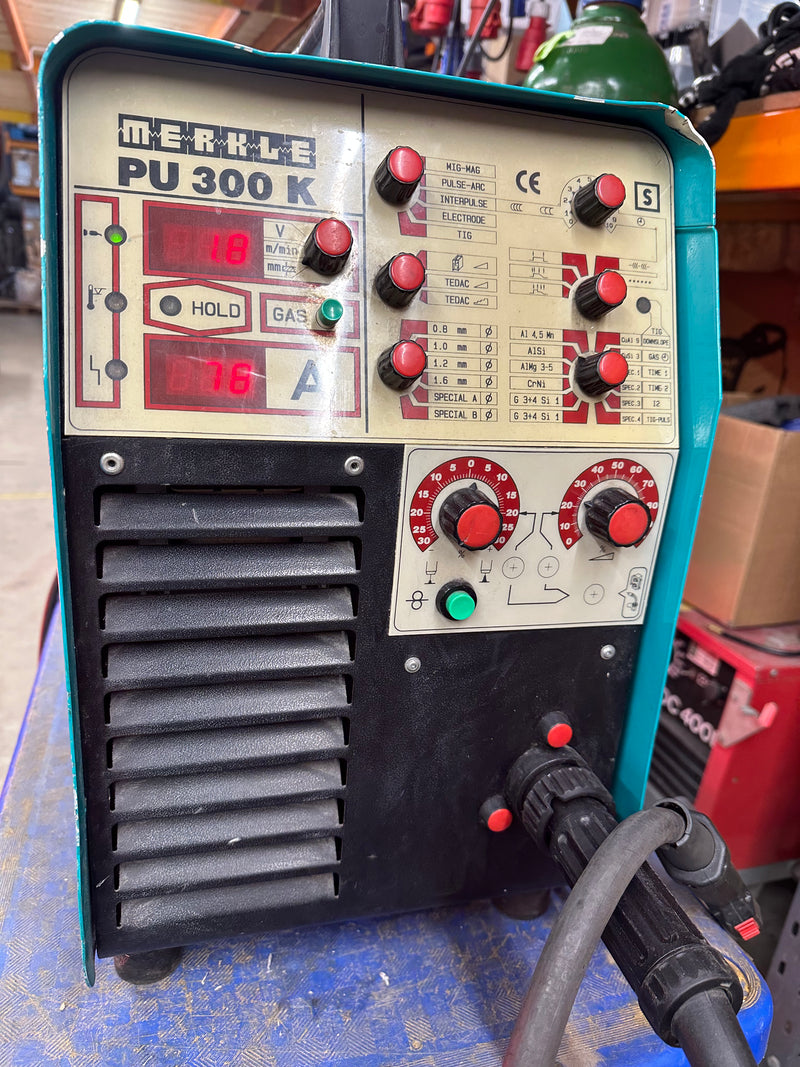 Used MERKLE PU300K 300A Pulsed MIG Air Cooled Compact 400v  [6717]