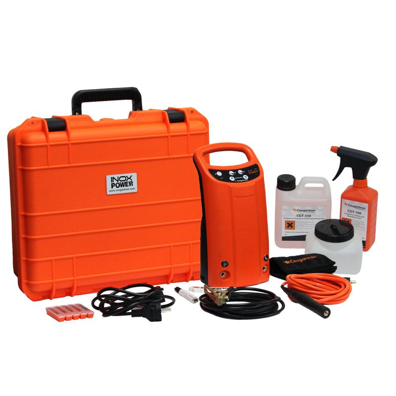 Cougartron Inoxpower Weld Cleaner Starter Kit A Supplied In Orange Plastic Storage Case