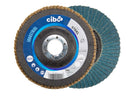 CIBO Flap Disc 125mm Dia P40 Grit Convex Zirc/Alum Oxide FNC/40/125 [36591]
