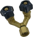 Double Outlet Y Valve Oxygen/Argon/Nitrogen Right Hand [12941]