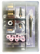 Weldcraft Style AK-17/18/26 Stubby Style 20 Gas Lens TIG Torch Accessory Kt In Case [3301]
