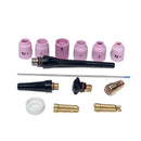 Weldcraft Style AK-17/18/26 Stubby Style 20 Gas Lens TIG Torch Accessory Kt In Case [3301]