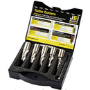 JEI Turbo Steel Short Reach Broach Cutter Set in Case 14-16-18-20-22 + Pilot (JEICS-SET5) [6190]