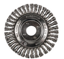 KLINGSPOR BRP 600 Z 125mm Dia. x 22mm Hole Knotted Pipeline Wire Brush 6mm Wide Steel (358315) [79722]