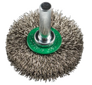 KLINGSPOR BRS 600 W Wire Brush Spindle Mounted Crimped Stainless Steel 70mm Dia. 6mm Shaft (358362) [79775]