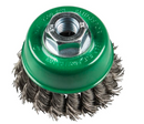 KLINGSPOR BT 600 Z Wire Brush 65mm Dia. x M14 Twist Knot Cup 050 Stainless Steel (358340) [30641]