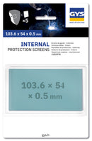 GYS 077621 Inner Cover Lens Clear Polycarbonate 103 x 54mm (Pkt 5) [06373]