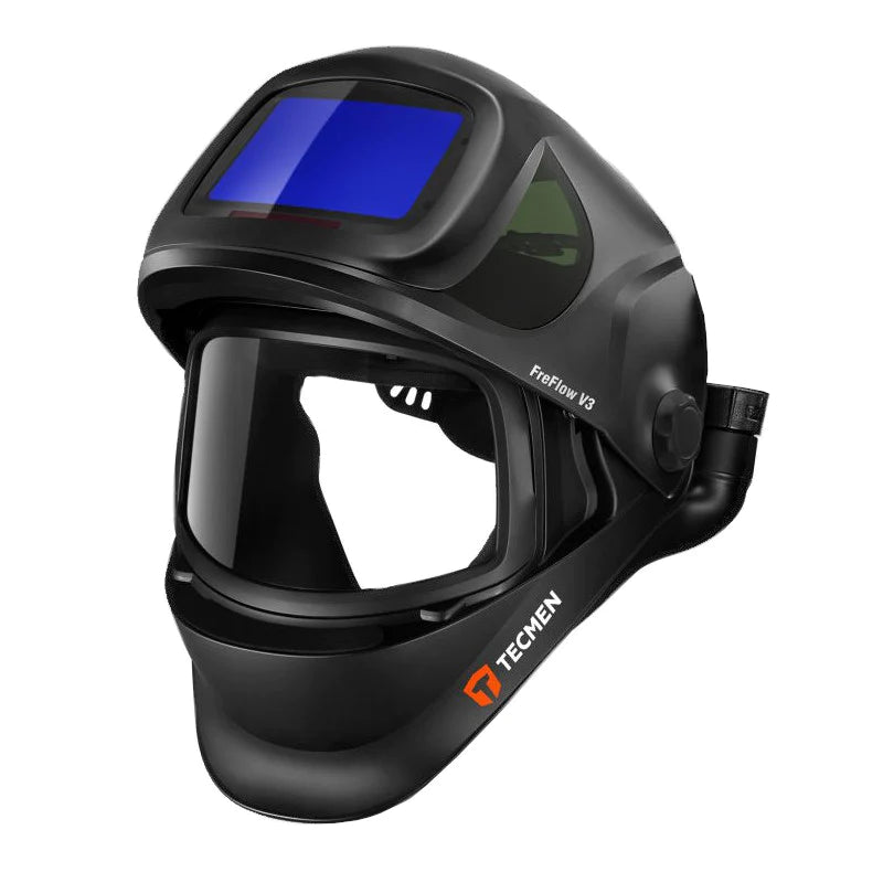 Tecmen V3 Free Flow Welders Helmet With Freshair System Large View Area 107 x 75mm PAPR (SAFE4033)