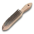 Wire Hand Brush 4 Row Mild Steel Wooden Handle [1588]